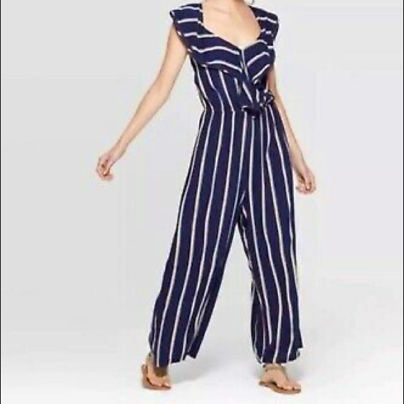 Xhilaration Pants - NWT striped jumpsuit